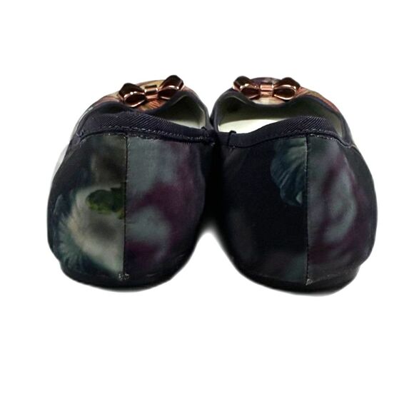 Ted Baker Women's Imme 2 Floral Boutique Print Ballet Flat Rose Gold Bow SZ 9.5 - Picture 10 of 10